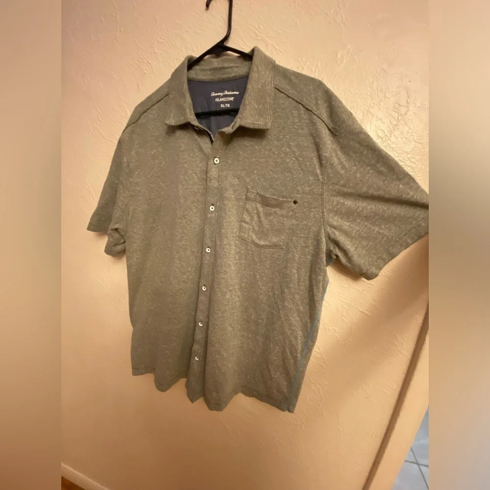 Tommy Bahama Olive Casual Button Down Shirt Relaxed Fit